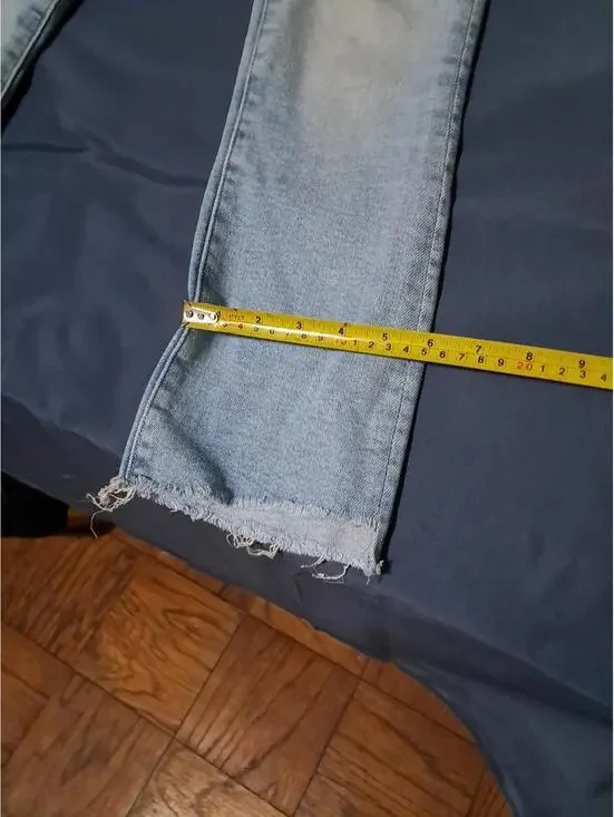 Mother The Insider Crop Step Fray Jeans Womens 29x25.5 Blue High Rise Denim - Picture 7 of 14